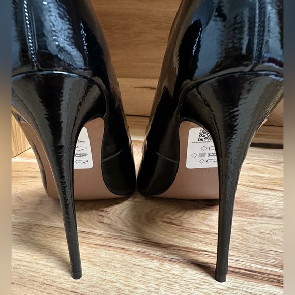 ASOS DESIGN Paphos pointed high heeled stiletto pumps in black patent NWT - Picture 8 of 11